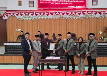 DPRD Bolsel Gelar Paripurna Penetapan Bupati dan Wabup Terpilih pada Pilkada 2024