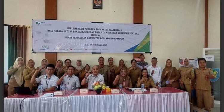 Disdik Bolmong Bersama BPJS Gelar Sosialisasi Perlindungan Jaminan Sosial untuk Satuan Pendidikan