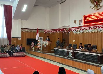 DPRD Bolsel Gelar Paripurna Mendengarkan Pidato Perdana Bupati Pasca Dilantik