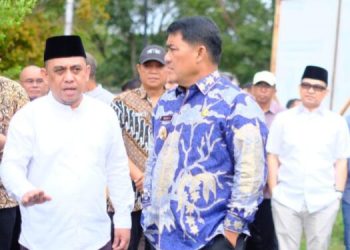 Bupati dan Wabup Bolmong Dampingi Gubernur YSK Tinjau Lahan Pembangunan PTN BMR