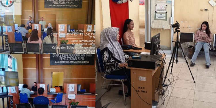 Walau Masih Libur, Disdukcapil Bolmong Mulai Buka Pelayanan