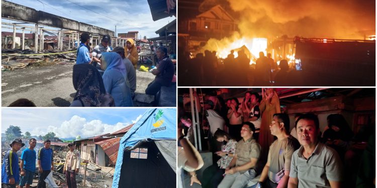 Kerugian Kebakaran Pasar Lolak Ditaksir Capai Rp 1,7 Miliar