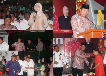 Wabup Deddy Abdul Hamid Hadiri Ibadah Persayaan Paskah di Desa Dumagin A