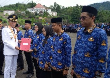 Bupati Iskandar Kamaru Serahkan SK CASN Formasi Damkar