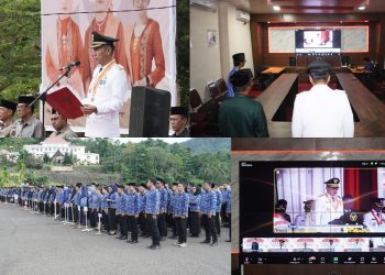 Kenakan PDU, Bupati Bolsel Irup Peringatan Hari OTDA ke-29 dan Kartini ke-61 Tahun