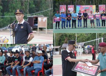 Turnamen Bola Voli Teluk H2M Resmi Dibuka, Bupati Iskandar Kamaru Minta Junjung Sportivitas