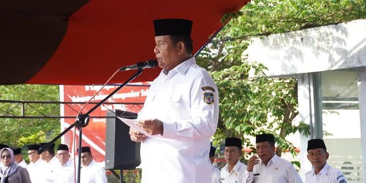 Dipimpin Wabup Deddy, Pemkab Bolsel Gelar Apel Kerja Pasca Libur Cuti Lebaran