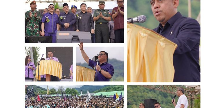 Bupati dan Wabup Bolmong Hadiri Perayaan Hari Pemuda GMIBM dan Pawai Paskah di Desa Bolangat Timur