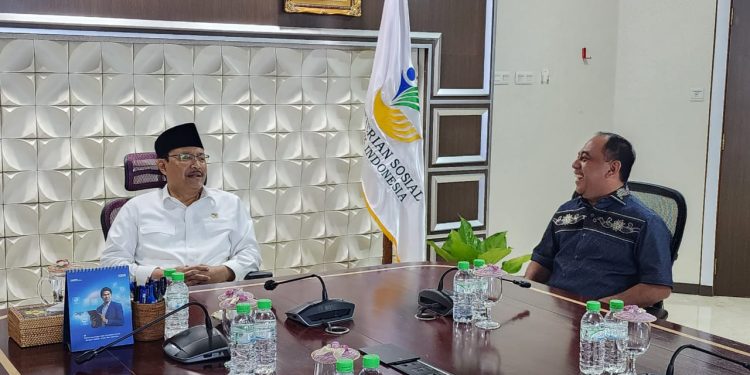 Bupati Yusra Alhabsyi Temui Mensos Saifullah Yusuf