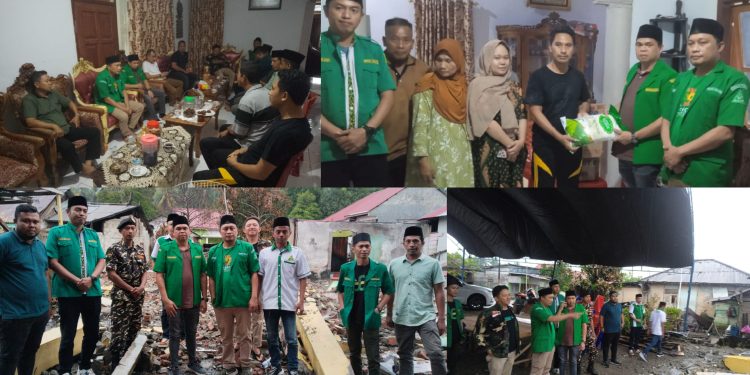 Ketua GP Ansor Sulut Muliadi Paputungan Berikan Bantuan untuk Korban Kebakaran di Desa Bakan