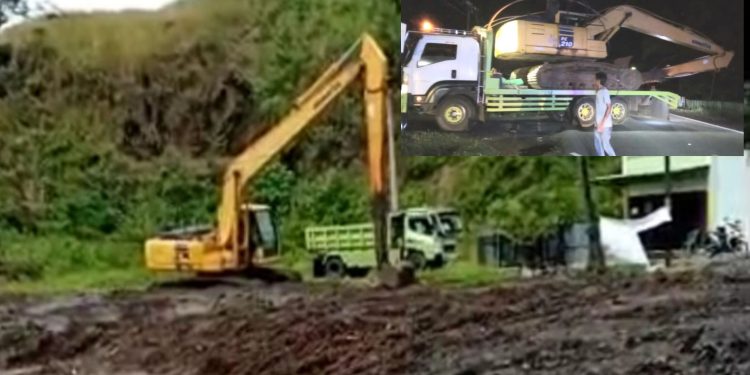 Excavator Hibah Pemprov Sulut Langsung Dimanfaatkan Pemkab Bolmong Antisipasi Banjir dan Longsor
