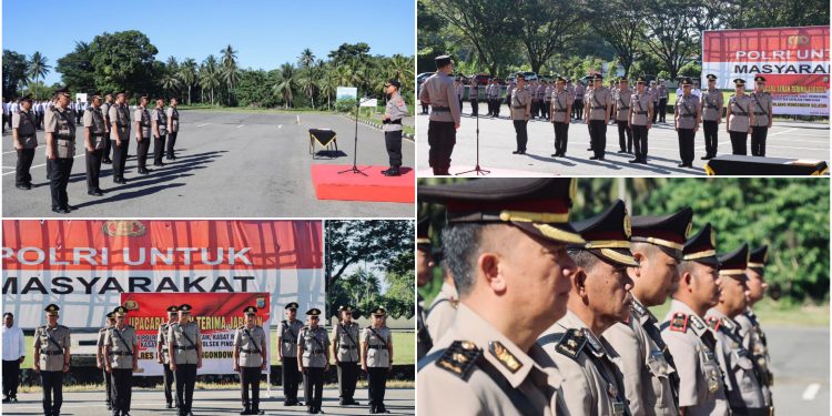 Kapolres Bolsel Lantik empat PJU dan Satu Kapolsek