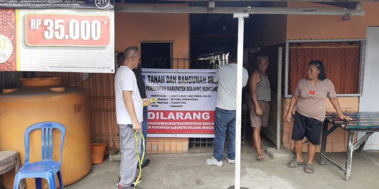 Diberi Toleransi Waktu, Warga Diminta Kosongkan Lahan Milik Pemkab Bolmong di Karang Ria Manado