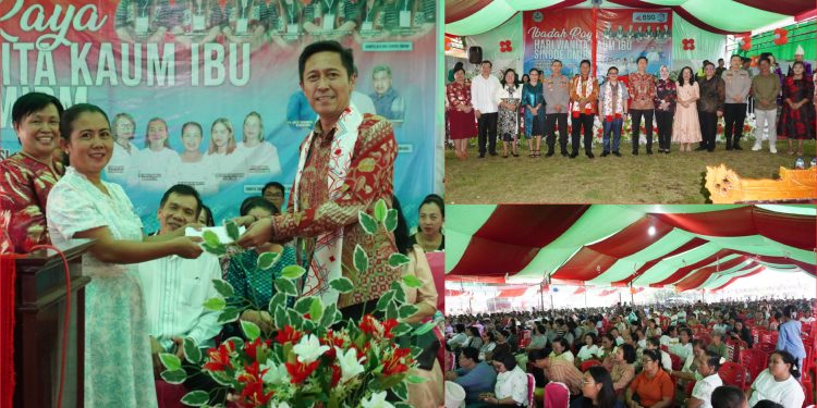 Bupati dan Wabup Bolsel Hadiri Perayaan Hari Wanita Kaum Ibu GMIBM