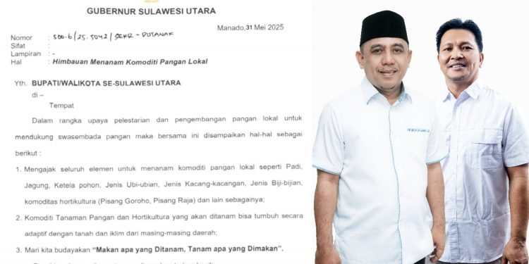 Pemkab Bolmong Dukung Program Gubernur YSK Ajak Masyarakat Menanam Komoditi Pangan Lokal