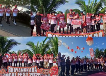 Meriah! Ribuan Peserta Ramaikan Soekarno Fun Run Bhyangkara Ideal Fest Bolsel 2025