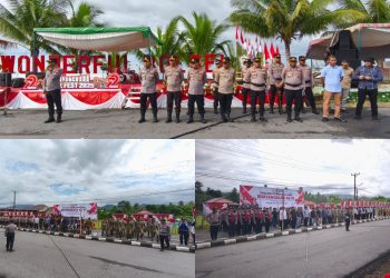 Matangkan Kesiapan HUT Bhayangkara ke-79, Polres Bolsel Gelar Gladi Beraih