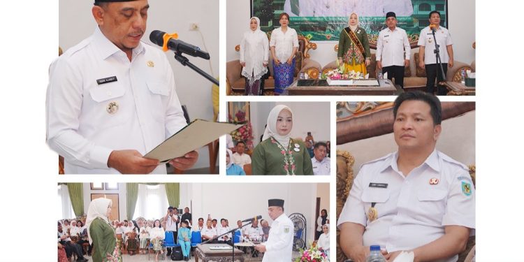 Digelar Sekaligus, Bupati Yusra Lantik Pengurus Dekranasda, TP Posyandu, Pokja PAUD dan Himpaudi