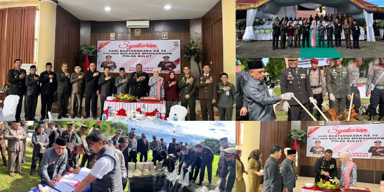 Hadiri Peringatan HUT Bhayangkara ke-79, Bupati Bolmong Beri Apresiasi Kepada Polres Bolmong