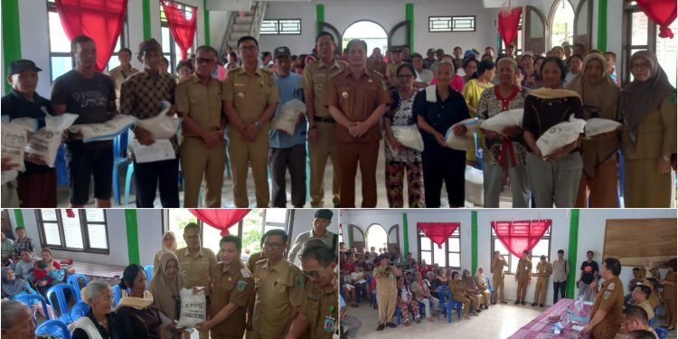 Serentak Digelar di Enam Desa, Wabup Dony Salurkan Beras CPPD di Desa Siniyung
