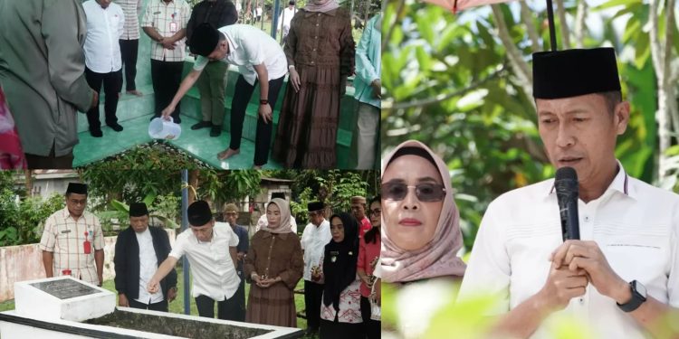 Bupati Iskandar Kamaru Bersama Jajarannya Ziarah ke Makam Tokoh-Tokoh Pemekaran Bolsel