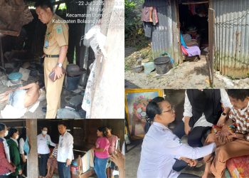 Gercap Dinkes Bolmong Evakuasi Lansia Terlantar di Desa Mopugad Utara Dua Saat Gelar Pelayanan Door To Door
