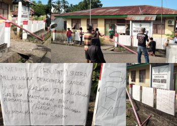 Warga Huntuk Palang Kantor Desa, Curhatan Warga Berjejeran Dipagar