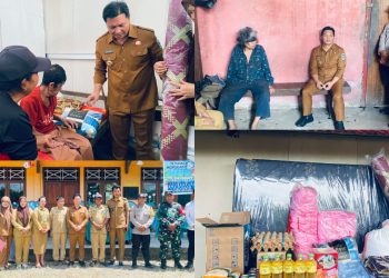 Wabup Bolmong Serahkan Bansos untuk Dua Lansia Terlantar di Kecamatan Domoga Utara