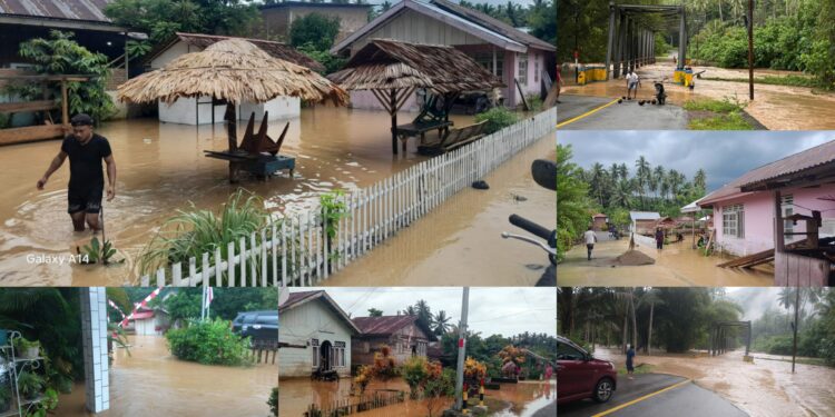 Hujan Lebat, Banjir Landa Sejumlah Wilayah di Kabupaten Bolsel