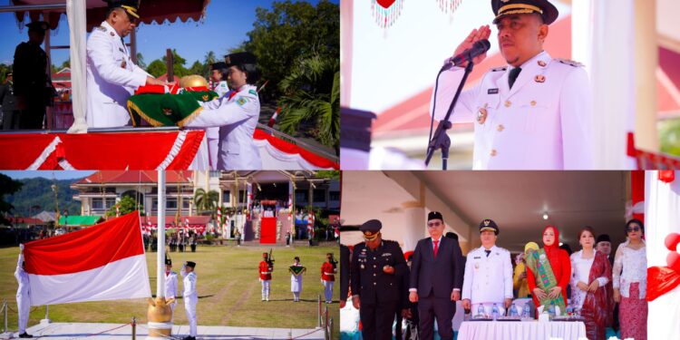 Bupati Yusra Alhabsyi Pimpin Upacara Peringatan HUT ke-80 RI di Bolmong