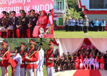 Bersama Jajarannya, Kapolres Bolsel Hadiri Upacara Peringatan HUT ke-80 RI