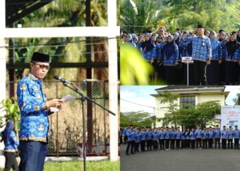 Bupati Iskandar Pimpin Upacara HAORNAS ke-42 dan Apel Korpri