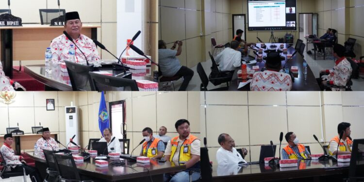 Digelar Secara Daring, Wabup Ikuti Rapat Terkait Progres Pembangunan RUSD Bolsel Bersama Kemenkes