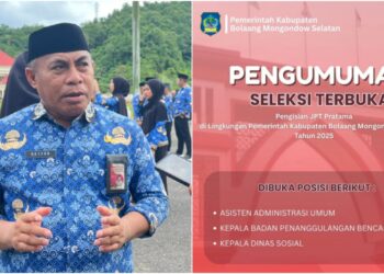 Tahapan Selter Tiga Kursi JPT di Pemkab Bolsel Dibuka