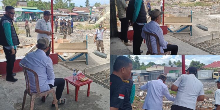 Bupati Yusra Alhabsyi Pantau Langsung Proses Pembersihan Pasar Tradisional Lolak