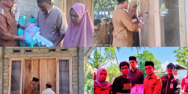 Bupati Bolmut Resmikan Empat Unit RLH di Sangkub dan Bintauna