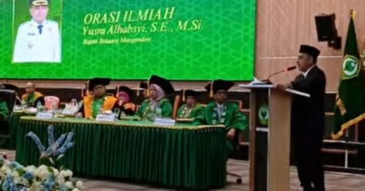 Hadiri Wisuda ke-XIV IAIN Manado, Bupati Yusra Alhabsyi Didaulat Bawakan Orasi Ilmiah