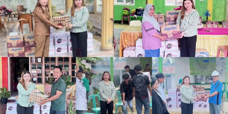Dhea Eucharisty Lumenta Salurkan Bantuan bagi Warga Terdampak Banjir di Bolaang Mongondow