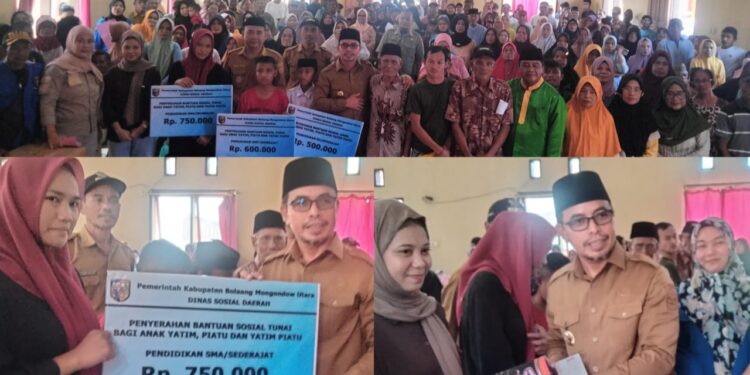 386 Warga Bintauna Terima Bansos dari Pemda Bolmut