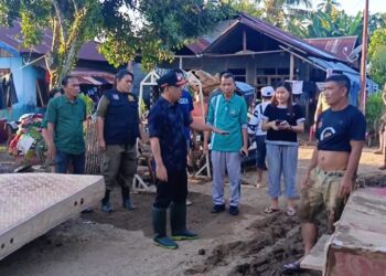 Gendeng TNI dan Polri, Hari ini Pemkab Bolmong Gelar Bakso Pasca Banjir di Desa Wineru