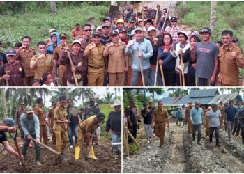Bupati Yusra Alhabsyi Tinjau Program Padat Karya Pembangunan Jalan Tani di Desa Tapadaka Satu dan Doloduo Dua