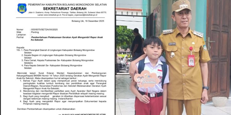 Pemkab Bolsel Terbitkan SE Gerakan Ayah Mengambil Raport, Perkuat Peran Keluarga dalam Pendidikan