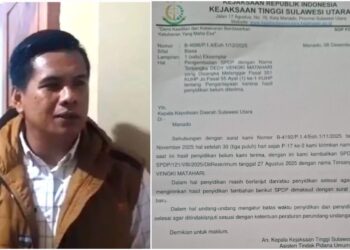 Kejati Sulut Kembalikan SPDP Kasus IPTU Dedi Vengky Matahari