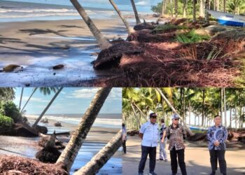 Satu Dekade Abrasi Pantai Hantui Desa Busisingo Utara